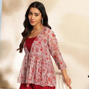 Top paint co ords set with jacket