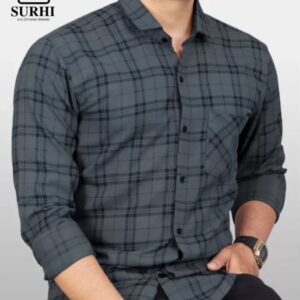 Men regular fit checkered casual shirt