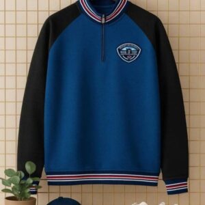 Men full sleeve color block hooded Sweatshirt