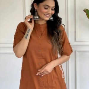 Women viscose Rayon kurta pant set