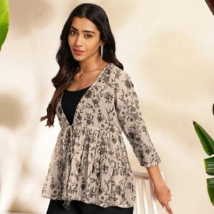 Top pant co ords set with jacket