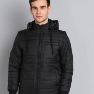 Men Solid Quilted Jacket