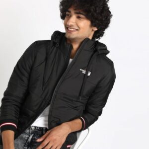 Men Solid Quilted Jacket