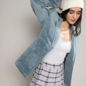 Women solid single breasted casual Blazer