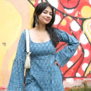 Women floral print cotton rayon cape top kurta