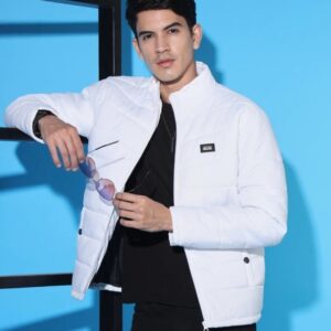 Men Solid puffer jacket