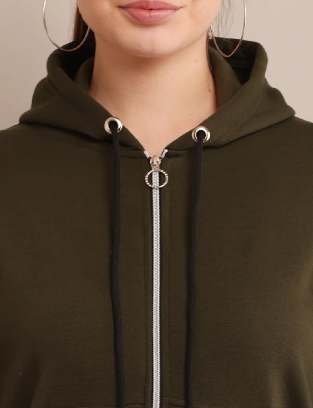 Women Solid fleece jacket - Image 3