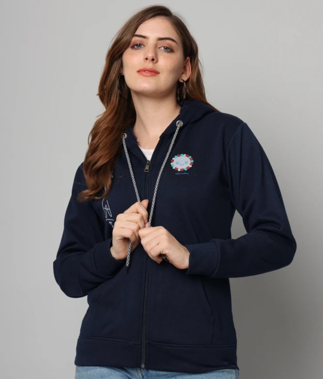 Women printed Hooded neck multicolor sweater - Image 5