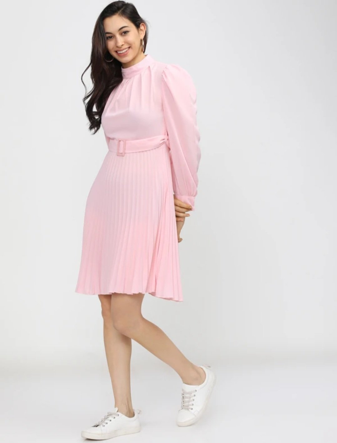 Women Gown pink knee length Dress - Image 5