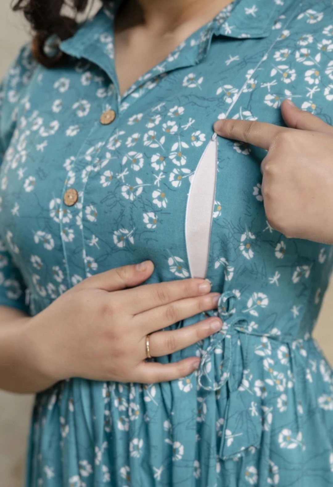 Women printed viscose Rayon Anarkali kurta - Image 4