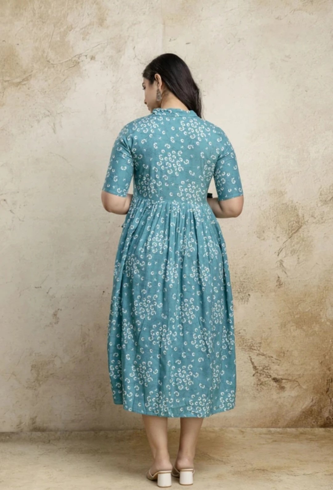 Women printed viscose Rayon Anarkali kurta - Image 6