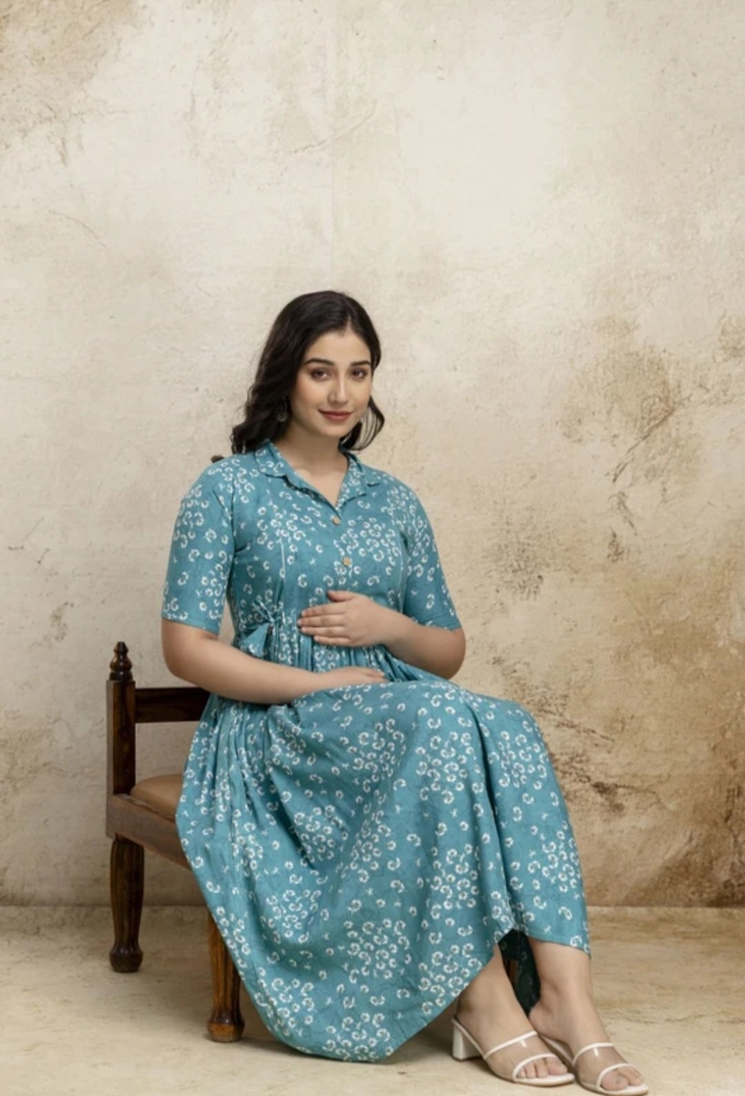 Women printed viscose Rayon Anarkali kurta - Image 3