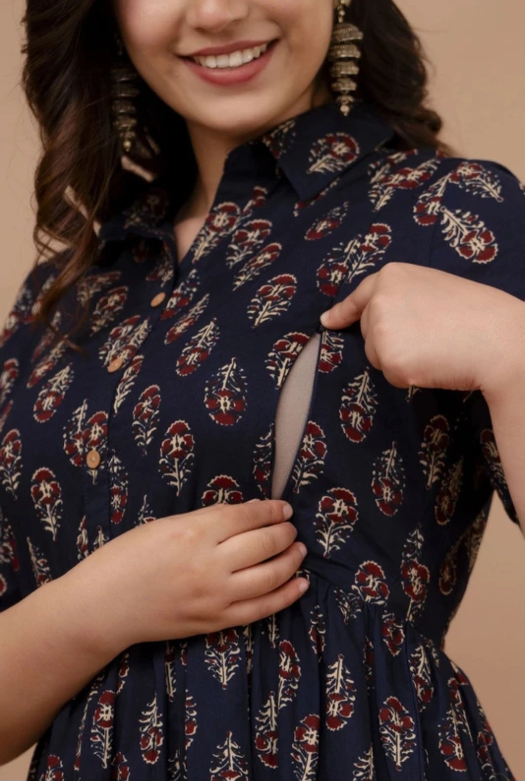 Women printed viscose Rayon Anarkali kurta