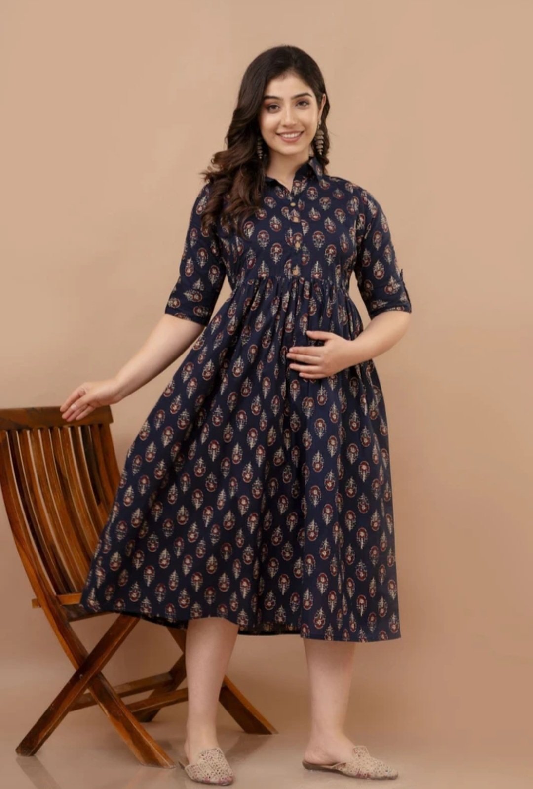 Women printed viscose Rayon Anarkali kurta - Image 7