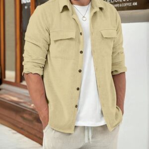 Men comfort fit self design spread collar casual shirt