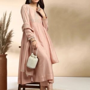 Women silk blend kurta pant Dupatta set