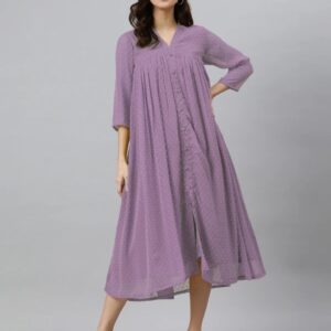 Women A line midi calf length dress