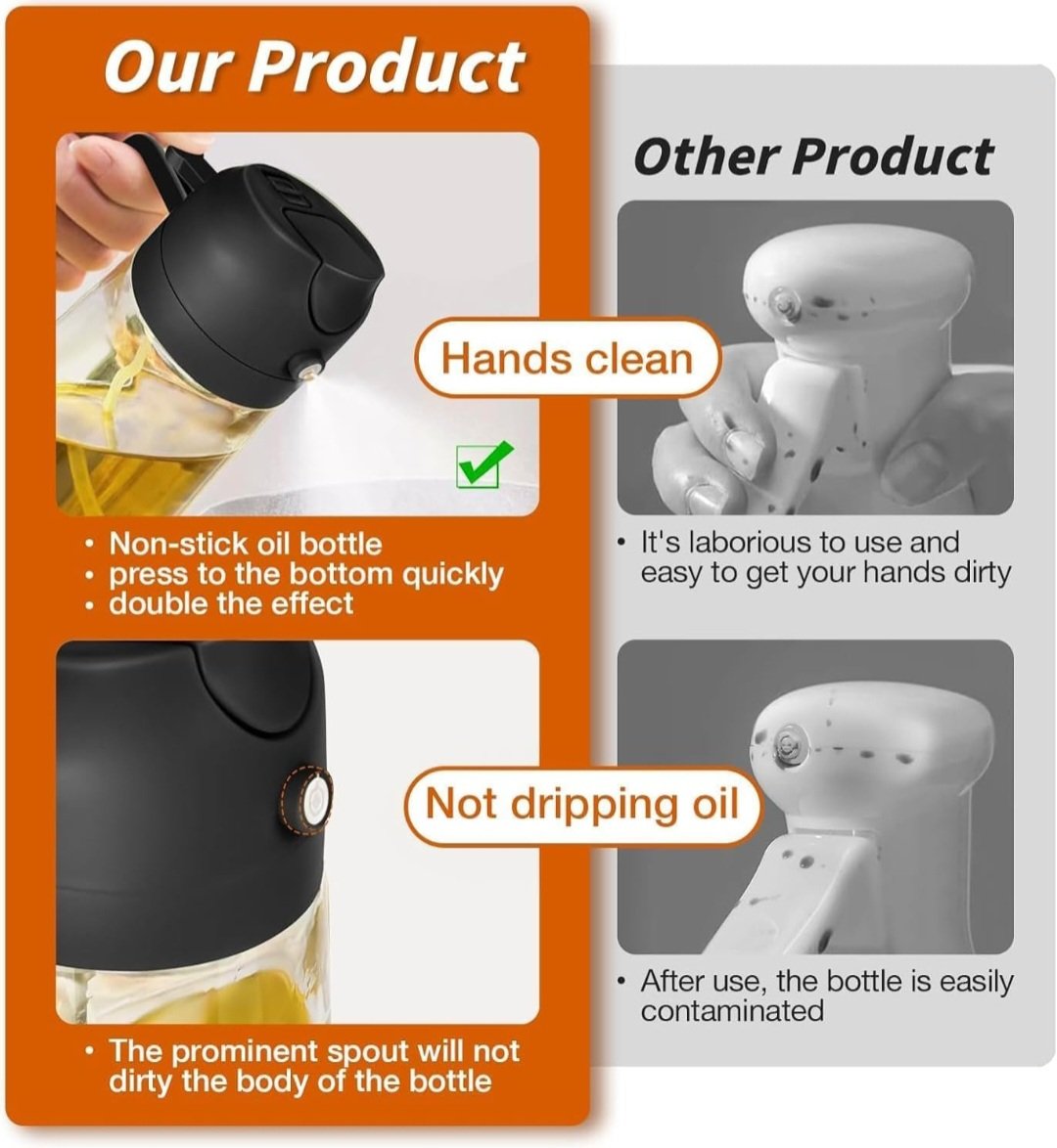 Misamo Enterprise Glass oil Sprayer and Dispenser Bottle - Image 8