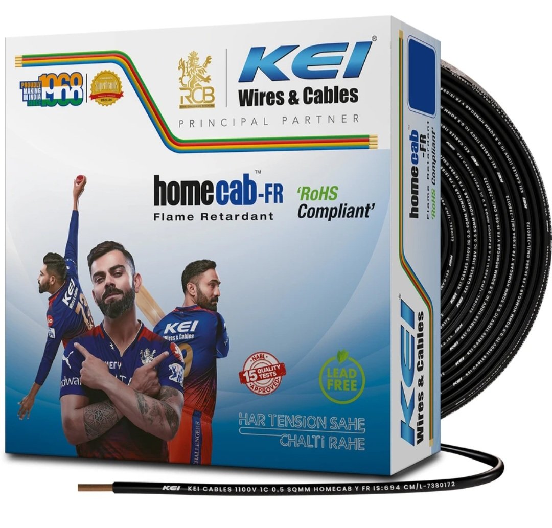 FR PVC 1q/mm Black 90 m wire