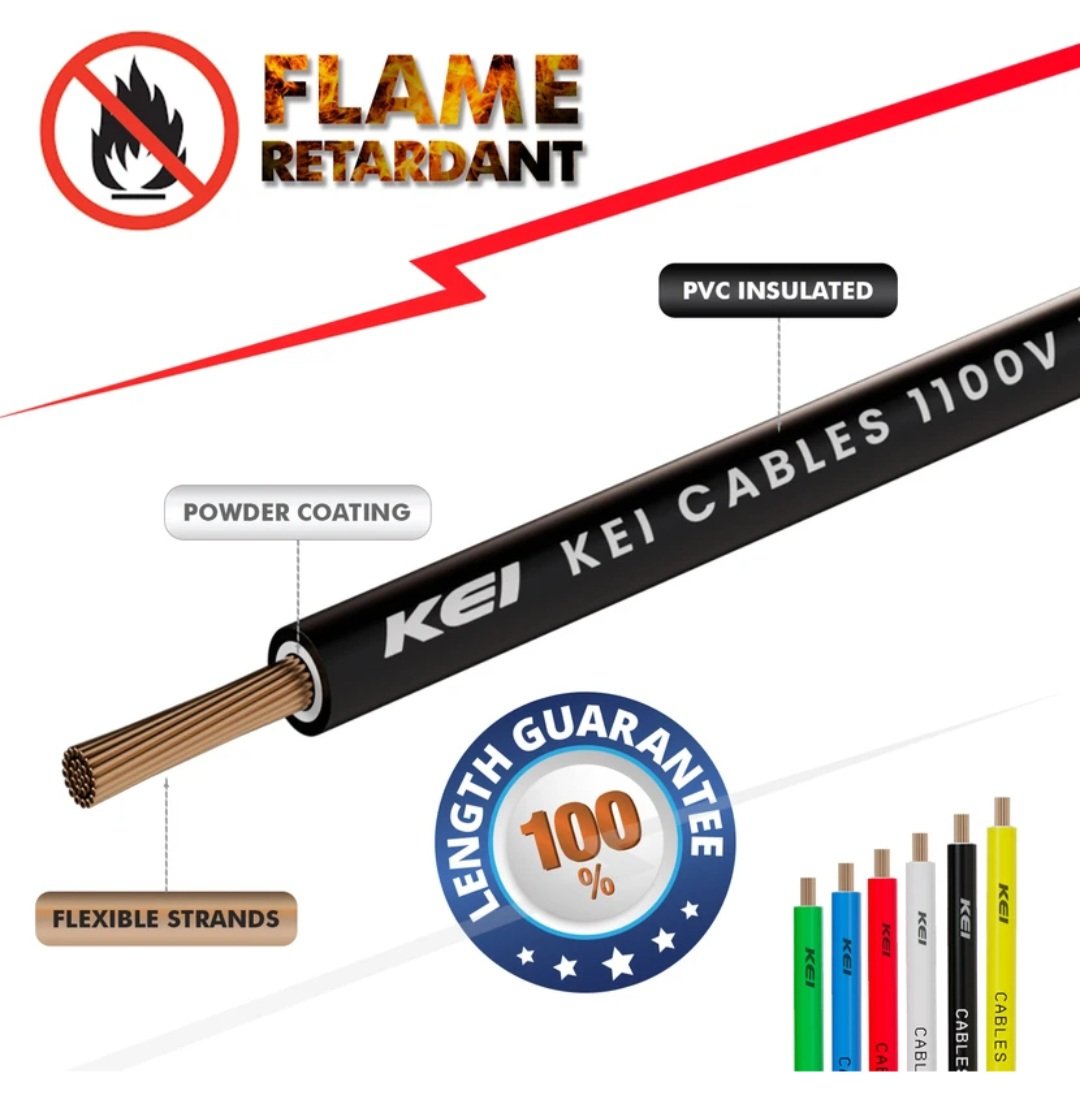 FR PVC 1q/mm Black 90 m wire - Image 5