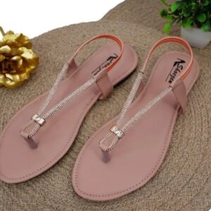 Nagina 2 step lastic sandals rose gold
