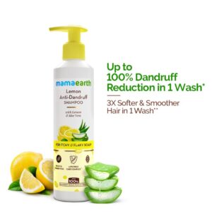 Lemon Anti Dandraff Shampoo with lemon  & Aloe Vera for Itchy and flaky scalp- 250 ml
